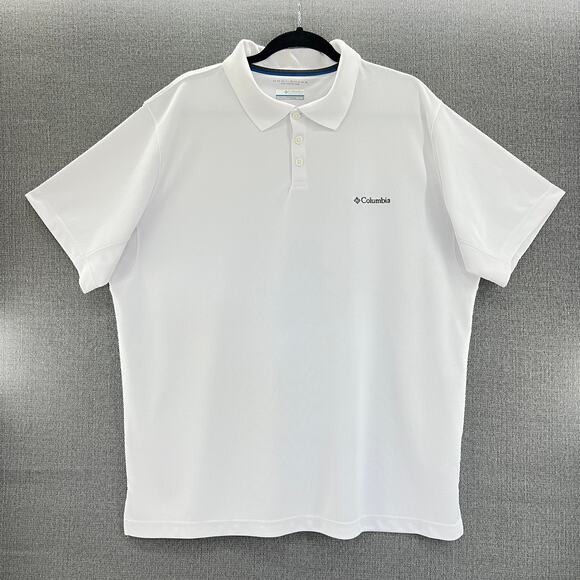 Columbia Omni-Shade Sun Protection Solid White Performance Polo Shirt‎ Size XL - Picture 1 of 13